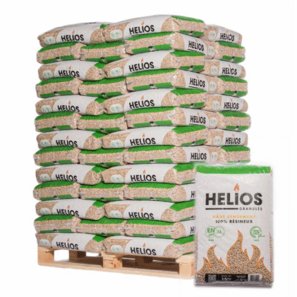 Pellets HELIOS – Palette de 65 Sacs (15 kg) – Qualité Supérieure