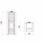 Poêle à pellet granulés Palazzetti MARTINA IDRO Lux 10 ou 15kw Acier – Image 2