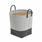 ALARA – Corbeille en feutrine pour bois et granulés (50 kg)