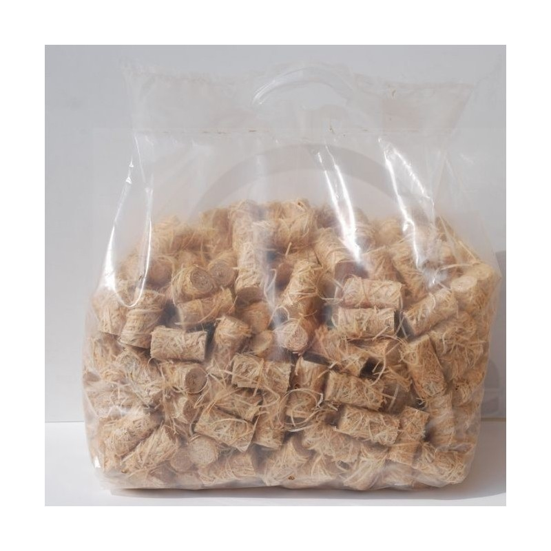 allume-feu-100-naturel-en-laine-de-bois-950-pcs Sac d’allume-feux naturel – 12,5 kg (≈ 950 pièces) – Laine de bois et cire alimentaire – Image 1