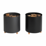 BLEND – Rangement à bois ou granulés – Contenance 30 kg – Design acier & bois – Image 3