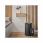 NEOS – Réserve à granulés design sur roulettes – Couvercle noir givré – Image 2