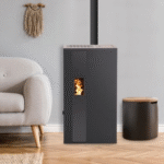 Poêle à granulés BELLEZA SMILE 5,5 kW – Noir, pilotage smartphone, design compact – Image 2